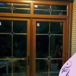 درب یوپی وی سی سرویس حمام با پانل طرحدار کد 05