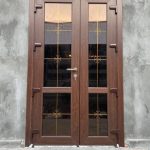 درب یوپی وی سی سرویس حمام با پانل طرحدار کد 08